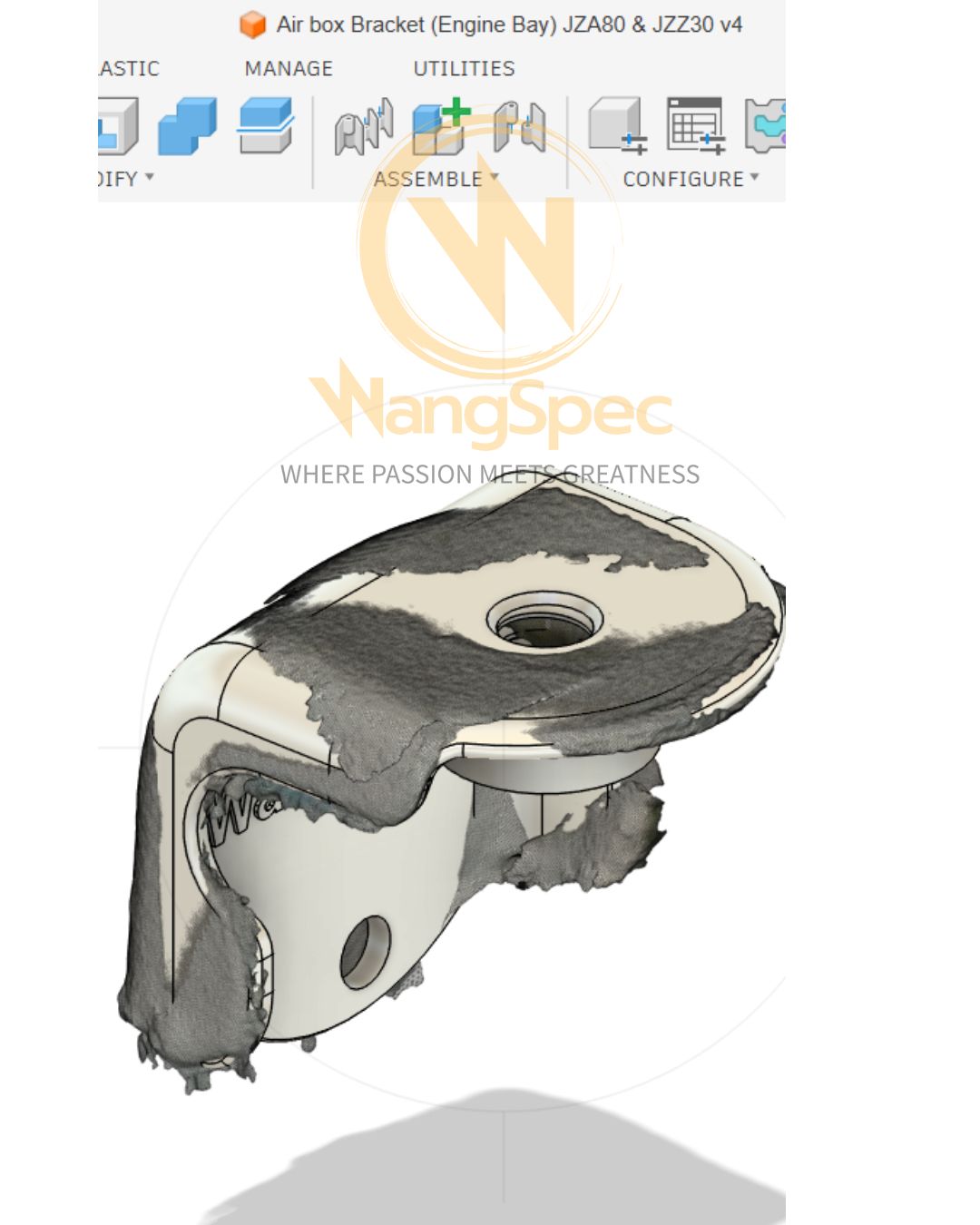 Free 3D File – Engine Bay Bracket for Intake Air Box (JZA80 / JZZ30)