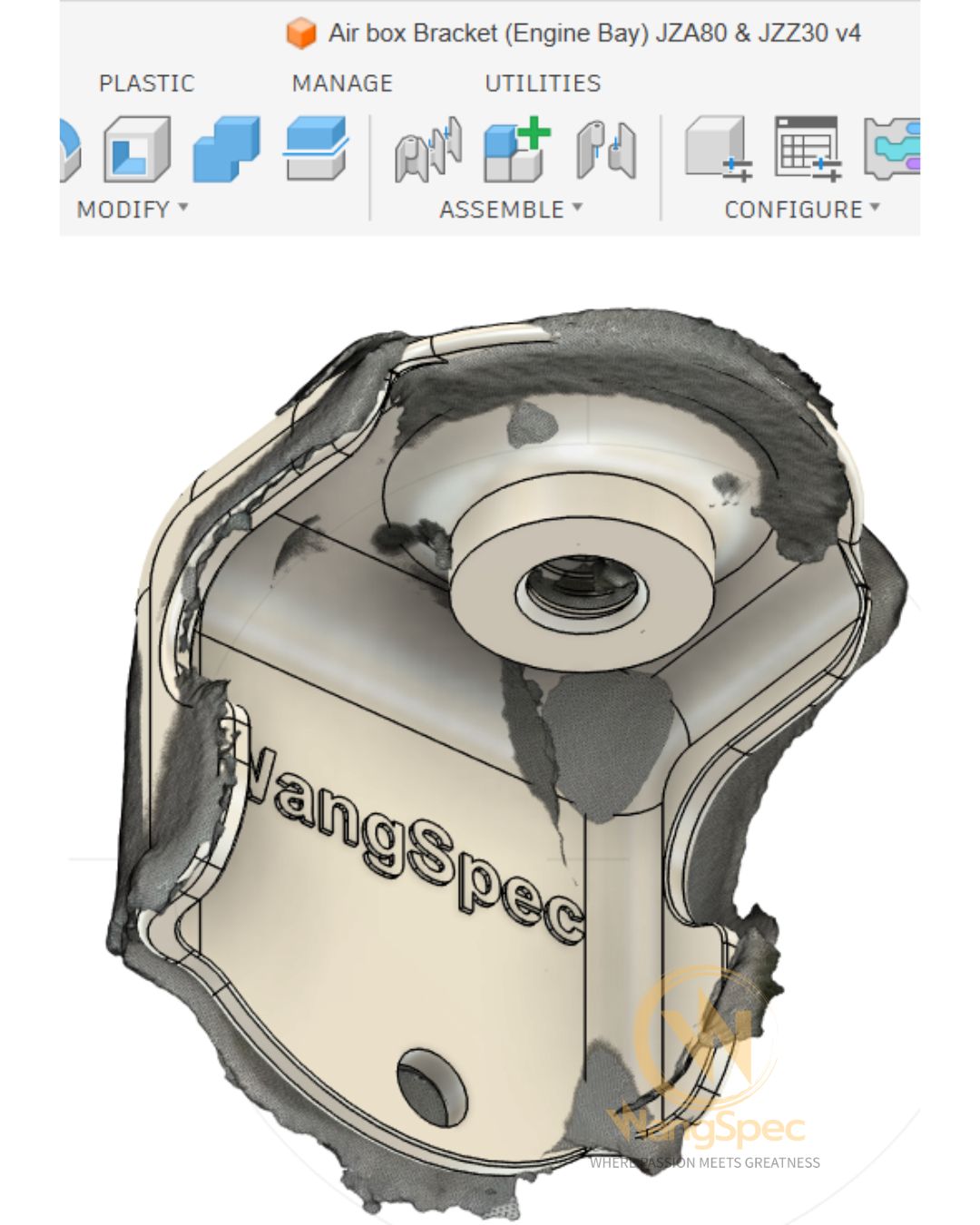 Free 3D File – Engine Bay Bracket for Intake Air Box (JZA80 / JZZ30)
